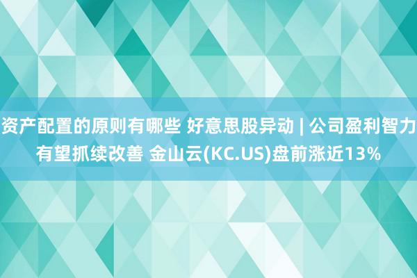 资产配置的原则有哪些 好意思股异动 | 公司盈利智力有望抓续改善 金山云(KC.US)盘前涨近13%