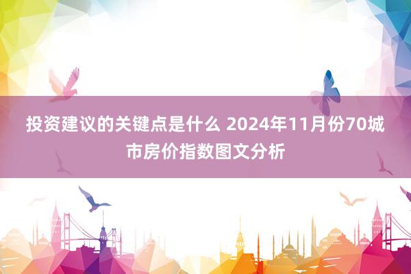 投资建议的关键点是什么 2024年11月份70城市房价指数图文分析