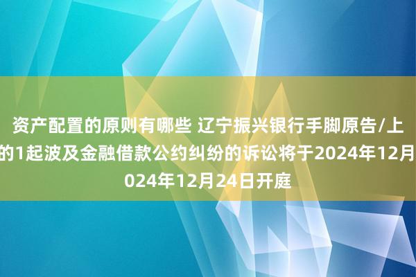 资产配置的原则有哪些 辽宁振兴银行手脚原告/上诉东谈主的1起波及金融借款公约纠纷的诉讼将于2024年12月24日开庭